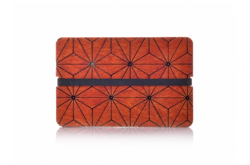 Ξύλινο πορτοφόλι - Origami Orange
